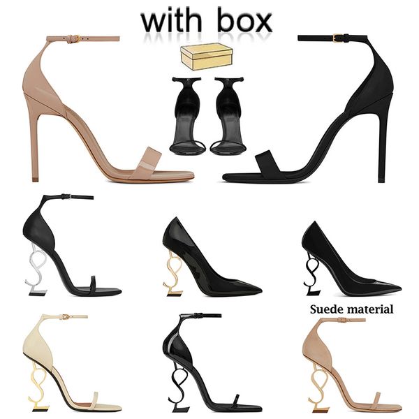 ysl heels designer high heels shoes Diseñadora de oficinas con Box mujer estilo sensual piel volteada en blanco y negro lujoso caucho laafers 35 - 42 【code ：L】