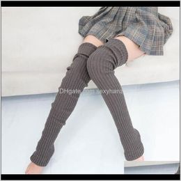 Womens Underwear Apparel Drop Levering 2021 Winter Lange Warm Breien Knie Hoge Sokken Dames Boot Topper Sok Skinny Kousen Meisjes Polainaas