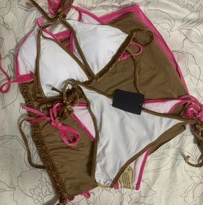 Dames Veet Bikini's Designer String Merkmode Micro Driedelige bikinisets Sexy badpak Rok Badmode Strandkleding met tag XL Biquinis Fem