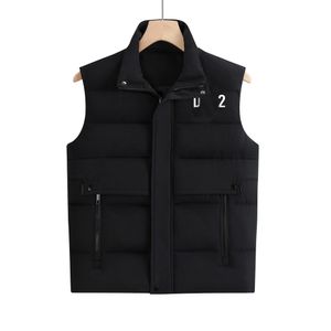 Veste pour femmes Designer Lettres de mode Badge Veste à paillettes pour la série d'automne sans manches Couple canadien Lâche Casual Down Designer Biker Gilet en cuir Stand