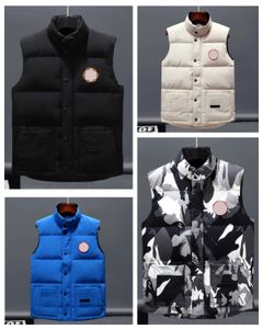 Damesvesten Goose Vest Down Jackets Parka Vest Fashion Luxury borduurapparaat Applique koppels Kleding Zwarte mode Warm Outerwear puffer jas Maat M tot 2xl L5