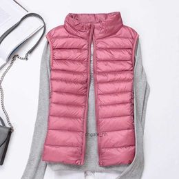 Damesvesten Damesvest Ultralicht donsjack Vest Dames Herfst Mouwloos Vrouwelijk 90% Eend Chalecos Para Mujer KJ1022