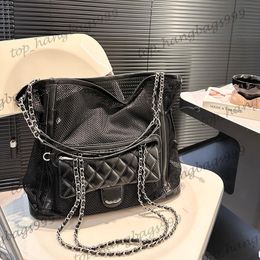 Designer vintage des femmes 2in1 netbag noir creux des sacs à bandouliers à rabat monteust