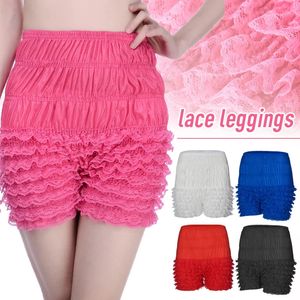 Womens Vintage Lace Ruffle Bloomers Pettipants Lolita Cosplay Shorts Ondergoed Frilly Knickers Gelaagde Clubwear Dance Shorts 240122