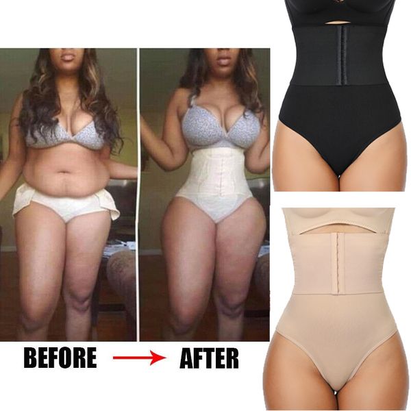 Cintura modeladora de cintura feminina tanga com controle de barriga calcinha mais fina modelador de corpo cintura alta levantador de bumbum roupa íntima