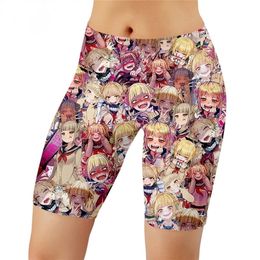 Leggings de cintura alta para mujer, pantalones cortos My Hero Academia con estampado Digital 3D, pantalones cortos de Anime, mallas deportivas de moda para mujer W220617