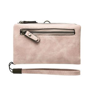 Portefeuille féminin petit portefeuille de bifold dames RFID avec bouche à fermeture éclair mini sac à main compact211c