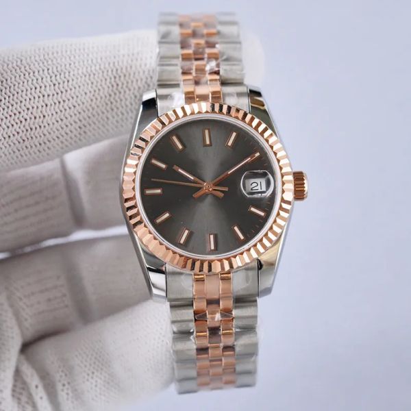 Reloj para mujer 31 mm 28 mm Dial Correa de acero de precisión Diseño impermeable Espejo de zafiro Relojes de negocios de moda