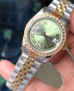 Montre femme 31mm 28mm or acier inoxydable femme 2813 mouvement diamant lunette dame dames montres-bracelets