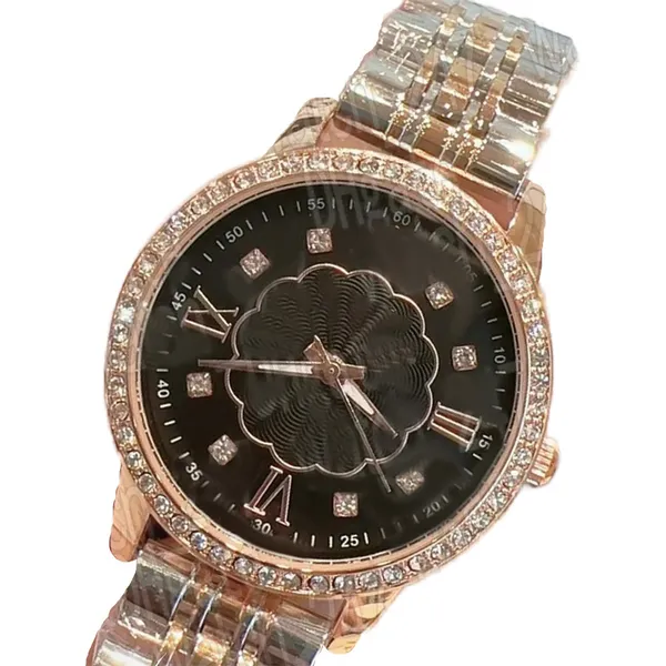 Montre femme designer or rose boucle pliante montre diamant date 32mm bracelet en acier inoxydable montres haute qualité batterie à quartz lumineux sb069 C4