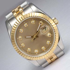 Dames Watch Diamond Designer Watch 26mm Gold Watch Automatische Two Tone Diamond Markering met Golden Dial Designer Diamond Watch Dames Designer Watch met doos