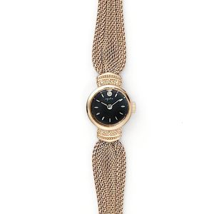 Reloj para mujer limitado japonés antiguo medio avanzado banda de latón esfera pequeña alta calidad chapado en oro de 24 quilates 240320