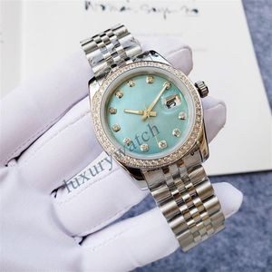 Dameshorloge Mechanische diamanten horloges moissanite automatische montre luxe horloges Rose Gold maat 36MM saffierglas waterdicht desi2905