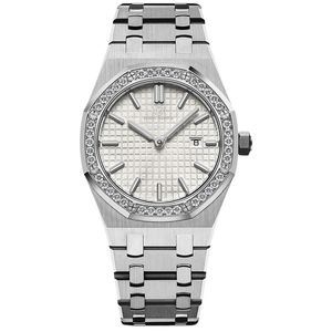 WEMING Watch Quartz Movement Diamond Watch Taille 33 mm Band en acier inoxydable Sapphire Glass 30m Impermite