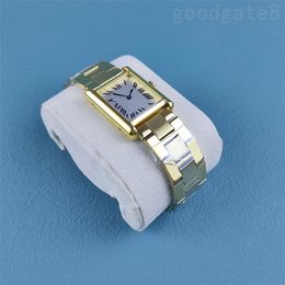 Montre femme réservoir montres de mode montre femme plaqué or argent acier inoxydable étanche orologio affaires montres carrées élégant xb09 C23