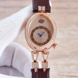 Dames kijken Topmerk Diamanten Designer Horloges Fashion Casual Luxury Lederen Ladies Beroemde vrouw Werkzaamheden Kwarts polshorloge Clock Lady Relogio Masculino Drop