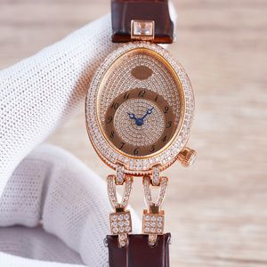 Montre Femme Top Marque Diamants Designer Montres Mode Casual Luxe Cuir Dames Célèbre Femme Montres Quartz Montre-Bracelet Horloge Dame Relogio Masculino Drop