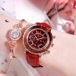 Orologio da donna orologi di design di alta qualità Orologio impermeabile da 35 mm in pelle con batteria al quarzo di lusso casual