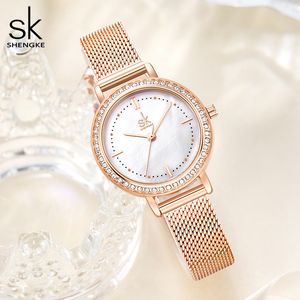 Dameshorloge horloges van hoge kwaliteit Lichte luxe mode-elegante Milanese bandhorloge met wijzerplaat