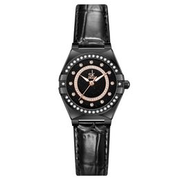 Dameshorloge Horloges van hoge kwaliteit, luxe zakelijk riemhorloge met diamanten, waterdicht 30 mm horloge