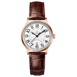 Dameshorloge horloges hoogwaardige luxe limited edition waterdichte kwarts-battery leer 32 mm horloge