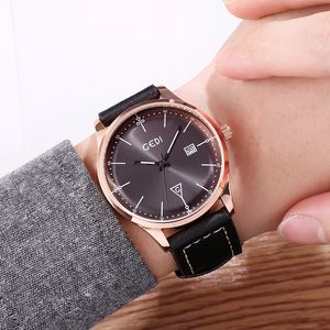 Montre femme montres de haute qualité luxe calendrier réduit quartz-batterie étanche cuir 39mm montre