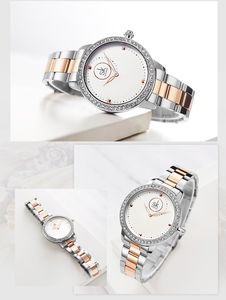 Dameshorloge horloges van hoge kwaliteit luxe Limted Edition quartz-batterij Diamond-set spiraalvormige zeedraad wijzerplaat stalen band waterdicht 36 mm horloge