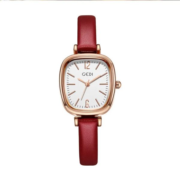 Reloj para mujer relojes de lujo de alta calidad resistente al agua con batería de cuarzo reloj de cuero de 34mm montre de luxe regalos A6