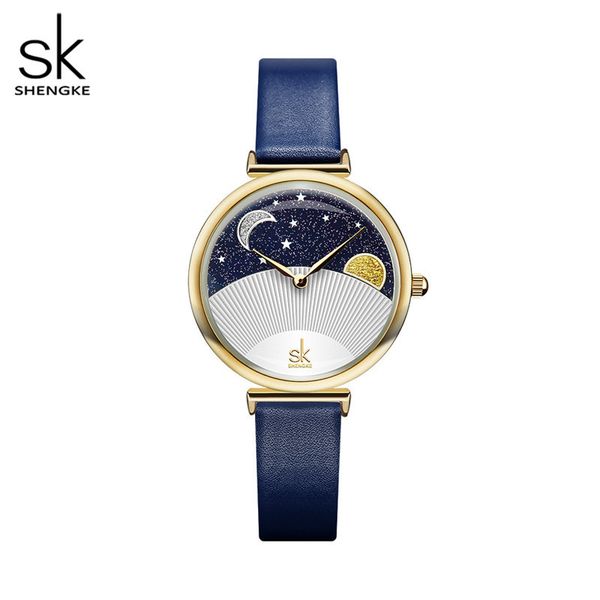 Montre femme montres de haute qualité luxe édition limitée soleil et lune Tonghui étoile créative quartz étanche 32mm montre