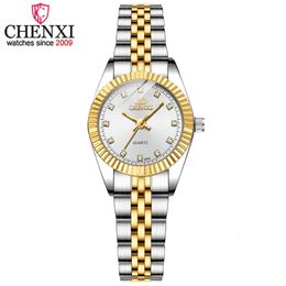 Montres femmes CHENXI femmes montre à Quartz doré argent classique femme élégante horloge cadeau de luxe dames montre-bracelet étanche 230927