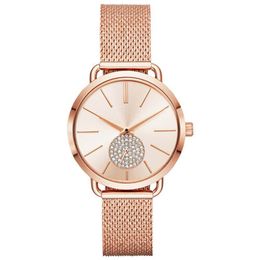 Womens kijkt modeontwerpster Persoonlijkheid Dameshorloge Ultradunne roestvrijstalen kwarts polshorloge AAA-kwaliteit Ladies Reloj Diamond Watchs