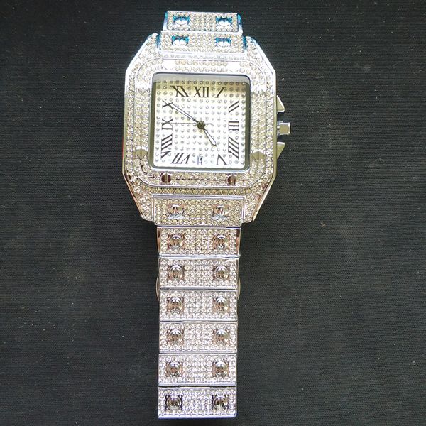 Relojes para mujer Relojes llenos de diamantes Relojes para hombres Reloj para mujeres Movimiento de cuarzo Iced Out Shine Reloj de pulsera Estilo de vida Reloj analógico de alta calidad a prueba de agua Modelos de moda Montr