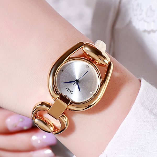 Relojes para mujer, pulsera de cuarzo con batería de cuarzo de alta calidad, reloj de pulsera de aleación antigua