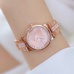 Womens Watches Luxury Brand Fashion Robe Wrist Wristcarches Gold Rose Rignestone Dames Watches Relogio Feminino 240524