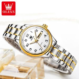 Relojes para mujer OLEVS 5567 Reloj de pulsera Original de lujo para damas Reloj de pulsera de cuarzo de acero inoxidable resistente al agua para mujer Oro t 230925