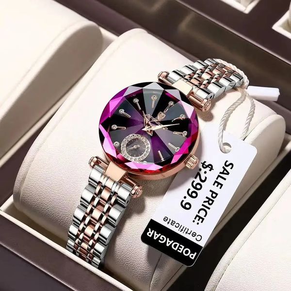 Montres femmes POEDAGAR montre pour femmes bijoux de luxe conception or Rose acier montres à Quartz étanche mode marque suisse dames 231027