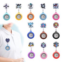 Dameshorloges Skl Head 16 Clip Pocket Patroon Design Nurse Watch Hospital Medical Fob Clock Gifts on Nursing for Women and Men Drop D OT6JX