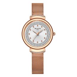 Womens Watches Sky Star Diamond Diamant Mouvement Automatique Regarder 36 mm Milan Mesh Bracelet en acier en acier