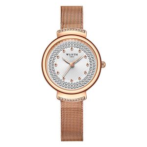 Relojes para mujer Sky Star Diamond Dial Reloj de movimiento automático 36 mm Milan Mesh Pulsera de acero inoxidable Relojes de pulsera de regalo