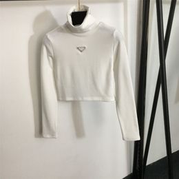 Damen-Pullover mit Winterfell innen, hochgeschlossen, weiß, schmal, eng anliegend, für Damen, warm, lange Ärmel, T-Shirts, Damenkleidung