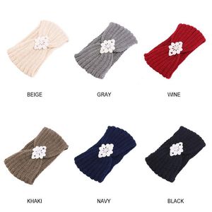 Womens Winter Warm Crystal Hoofdbanden Zachte Stretch Haarbanden Elastische Kruis Gebreide Turban Headwraps voor Lady Girls