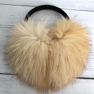 Womens Winter Warm Real Genuine Crystal Fox Fur Earmuffs Ear Protection Soft Ear Muff