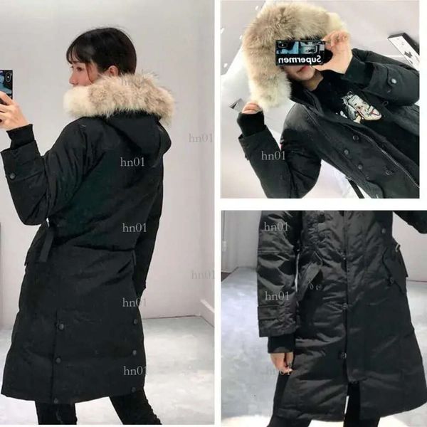 Chaqueta de plumón de pato blanco de invierno para mujer, abrigo acolchado grueso y cálido para mujer, chaquetas con cuello de piel de lobo real, chaquetas informales ajustadas con capucha para exteriores gruesa56