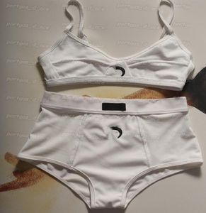 Womens Wire beha's comfortabele sport ondergoedset mode kort bh vintage zwarte witte lingerie8415448