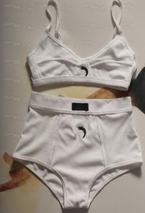Dames draadbeha's comfortabele sport ondergoedset mode korte bh vintage zwart witte lingerie1030515