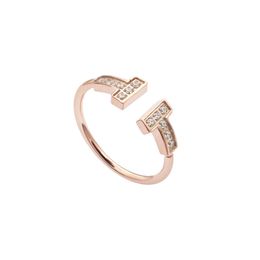 Womens With Drill Rings Designer Jewelry mens T letter smile Ring gold / silvery / rose gold Full Brand as Wedding Christmas Gift