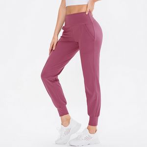 Womens Vrouwen Lululemens Yoga Negende Running Fiess Joggers Zachte Hoge Taille Elastische Casual Jogging Broek 5 Kleuren 523