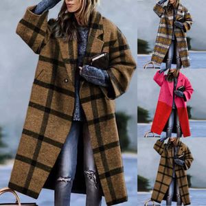Mélanges de laine pour femmes, vestes d'automne longues et fines européennes et américaines pour femmes, vêtements Funky manteaux 230822