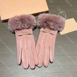 Guantes de lana para mujer, guantes gruesos y cálidos de invierno, guantes de diseñador de alta calidad, guantes para conducir al aire libre, regalo de Navidad