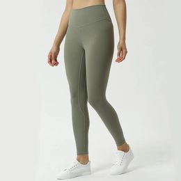 Leggings d'entraînement pour femmes Designers Yoga Lululemens Pantalon Taille de haute qualité 32 couleurs Sports Gym Wear Classic Luxurys Elastic Fitnessw pantalon de randonnée taille plus